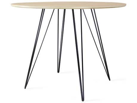 Tronk Design Williams Round Wood Maple Black Dining Table