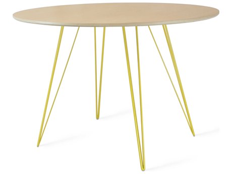 Tronk Design Williams Oval Wood Maple Yellow Dining Table