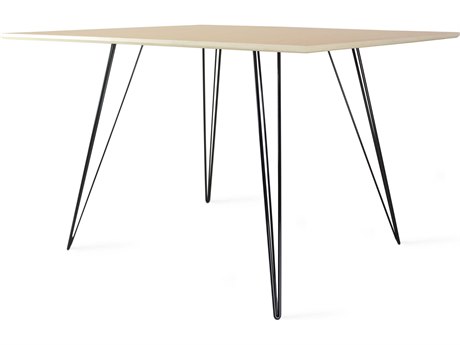 Tronk Design Williams Rectangular Wood Maple Black Dining Table