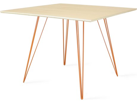 Tronk Design Williams Square Wood Maple Orange Dining Table