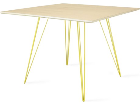 Tronk Design Williams Square Wood Maple Yellow Dining Table