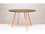 Tronk Design Williams Walnut 46L x 40 Wide Oval Dining Table  TROWILDINWALSMOVLBL