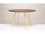 Tronk Design Williams Walnut 46L x 40 Wide Oval Dining Table  TROWILDINWALSMOVLBL