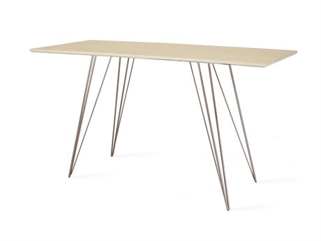Tronk Design Williams Rose Copper Beige Maple Wood Computer Brown Desk Table Collection
