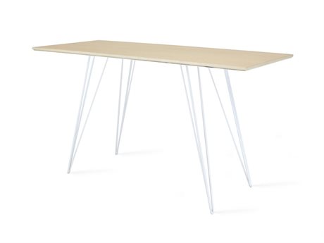 Tronk Design Williams White Beige Maple Wood Computer Desk Table Collection
