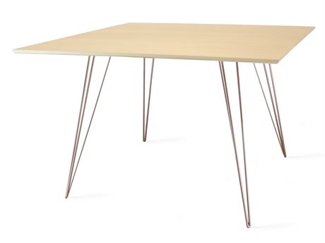 Tronk Design Williams Table Collection Square Wood Rose Copper Dining