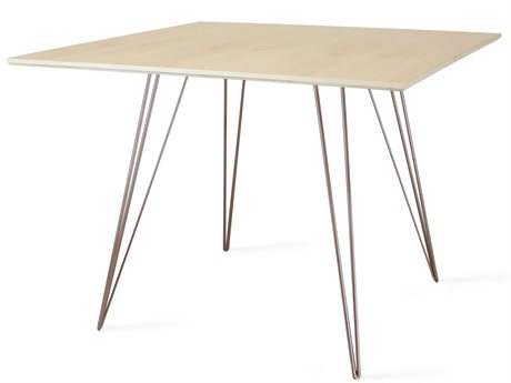 Tronk Design Williams Table Collection Square Wood Rose Copper Dining