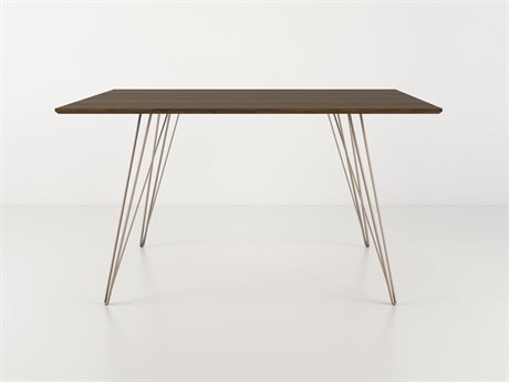Tronk Design Williams Table Collection Rectangular Wood Rose Copper Dining