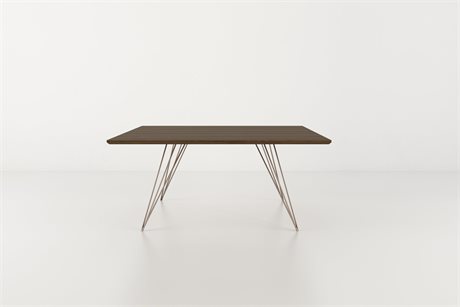Tronk Design Williams Table Collection Square Wood Rose Copper Dining