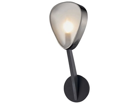 Troy Lighting Allisio 1-Light Carbide Black Chrome Glass Wall Sconce