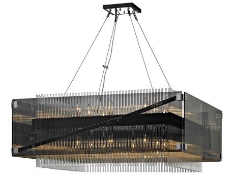 Troy Lighting Apollo 16-Light-Light6 Dark Bronze Chrome Glass Candelabra Tiered Chandelier