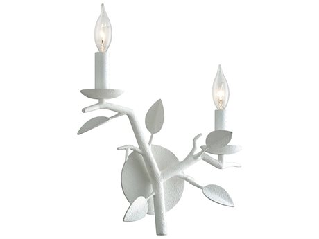 Troy Lighting Aubrey 2-Light Gesso White Wall Sconce