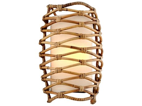 Troy Lighting Balboa 1-Light Bronze Natural Brown Wall Sconce