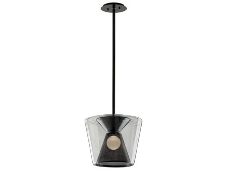 Troy Lighting Berlin 1-Light Gun Metal Gunmetal Glass LED Pendant
