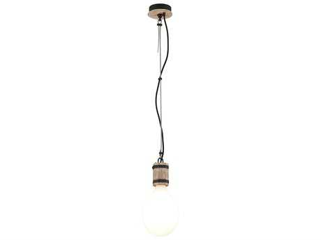 Troy Lighting Fulton 1-Light Rusty Iron With Salvaged Wood Mini Pendant