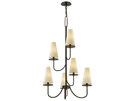 Troy Lighting Marcel 6-Light Pompeii Bronze Tiered Chandelier