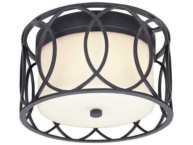 Troy Lighting Sausalito Deep Bronze Two Light 12 Wide Flush Mount Tlc1280db