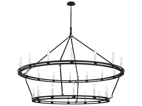 Troy Lighting Sutton 18-Light8-Light Textured Black Candelabra Chandelier