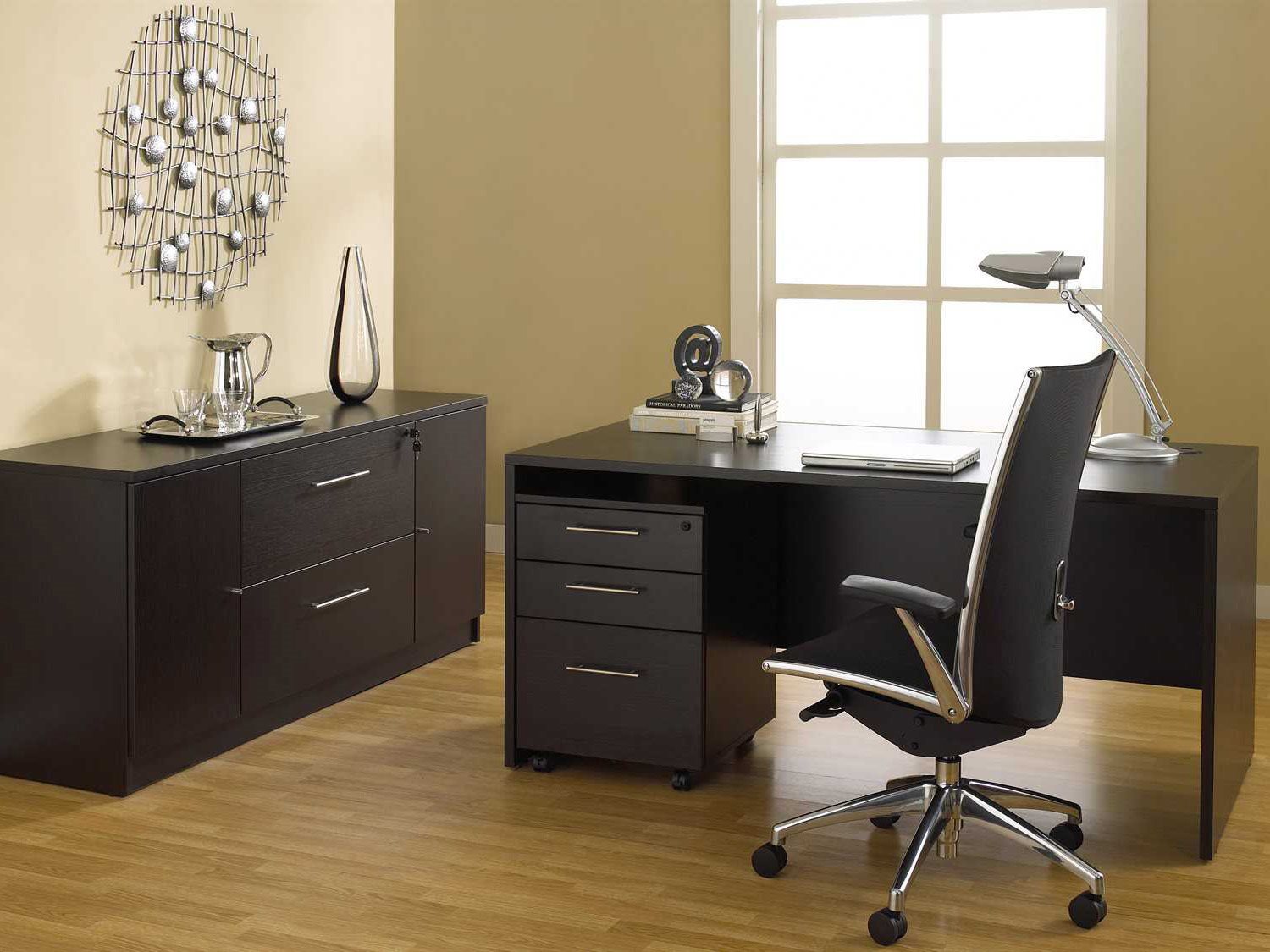 Unique Furniture 100 Series Espresso Office Set