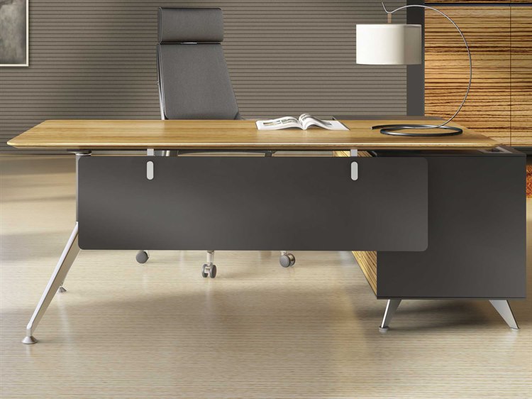 Unique Furniture 400 Series 77 X 73 Zebrano Executive Desk