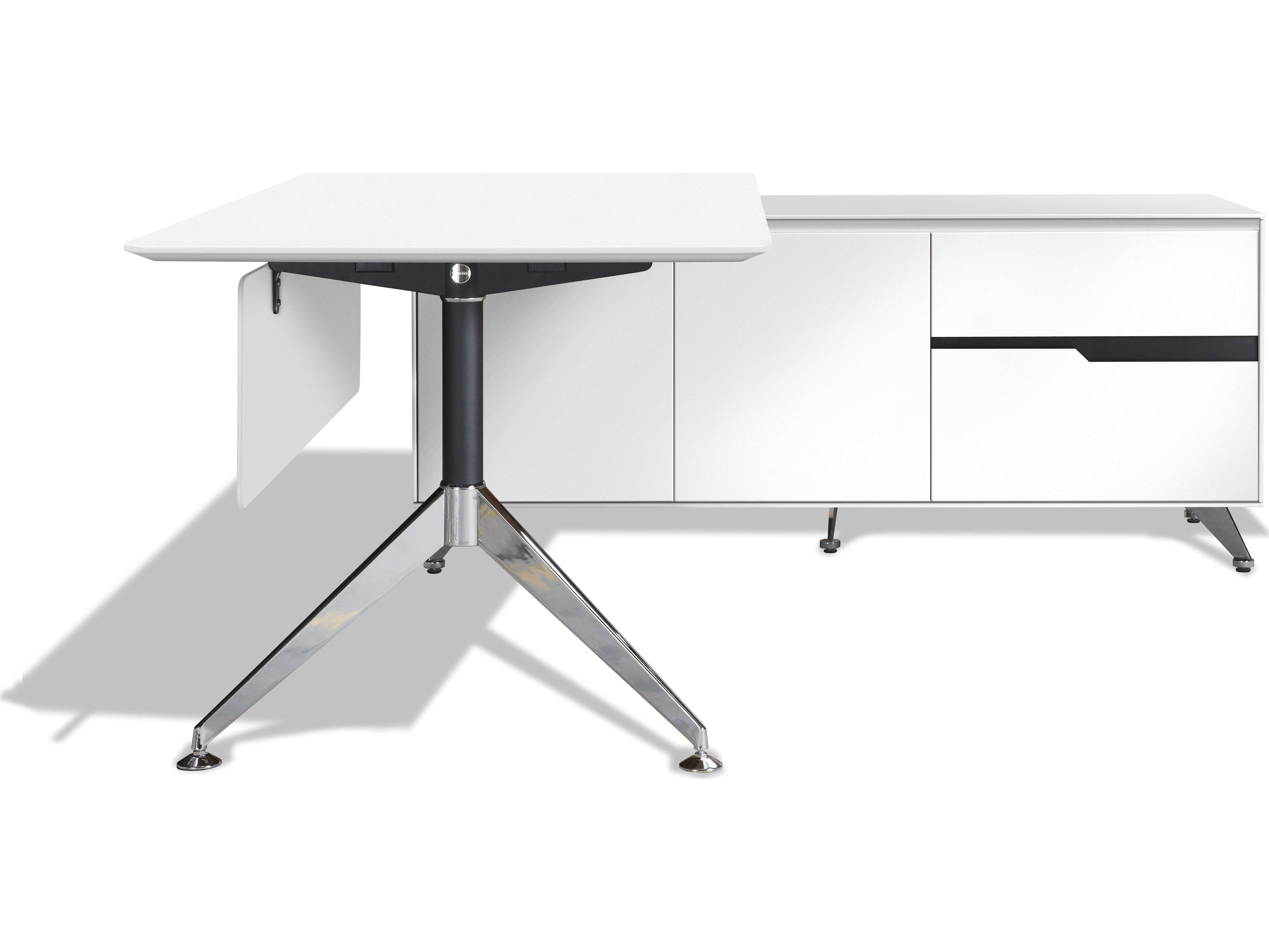 Unique Furniture 400 Series 77 X 73 White L Shape Desk With