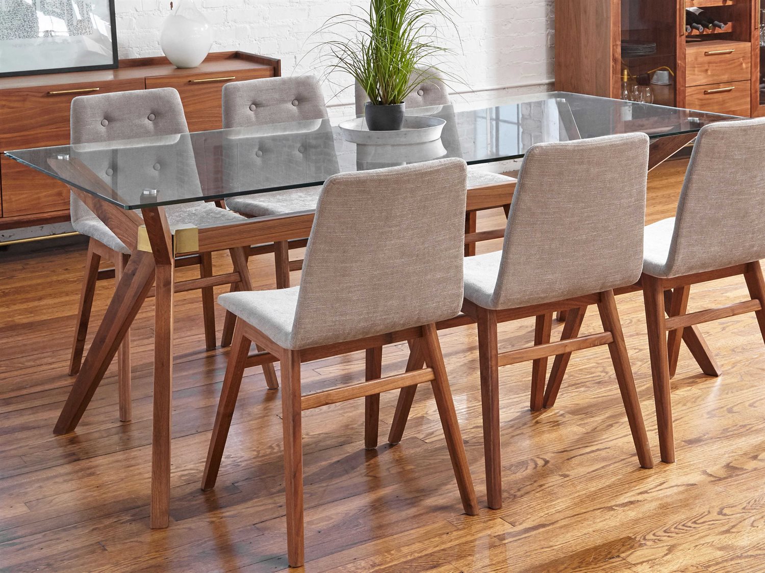 Unique Furniture Denali Walnut 75 Wide Rectangular Dining Table Jednli3575