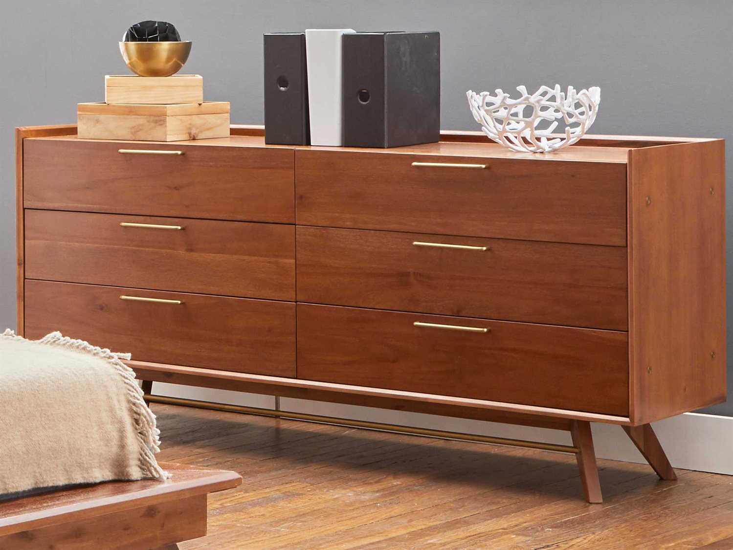 Unique Furniture Denali Walnut 6 Drawers Double Dresser | JEDNLI3823