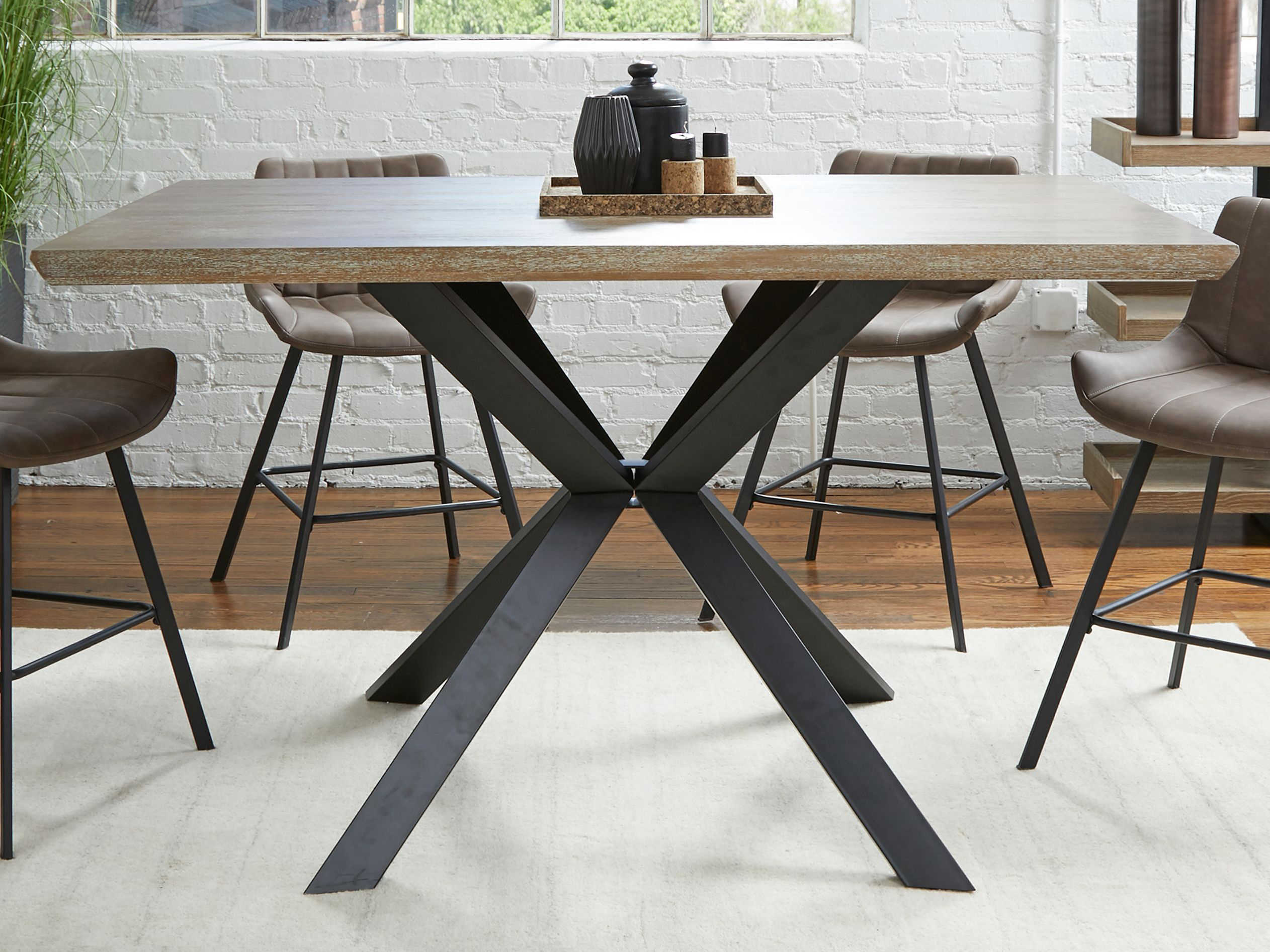 Unique Furniture Geneva Grey Washed 63, What Is A Counter Height Dining Table