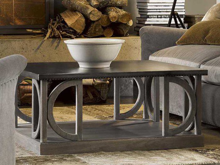 Universal Furniture Curated 38'' Wide Square Greystone Carlton Cocktail