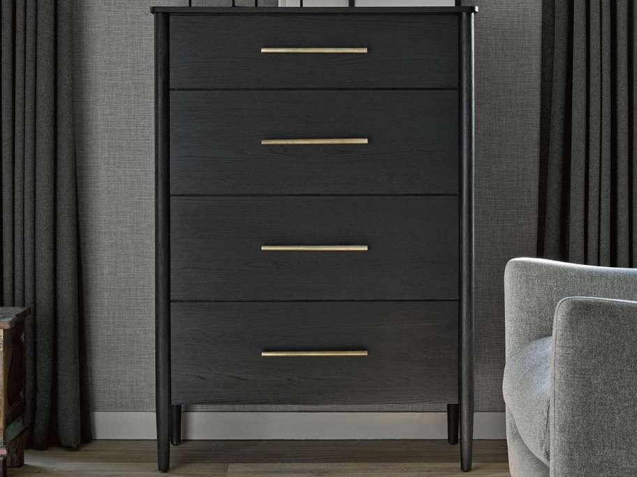 Universal Furniture Langley Licorice / Light Bronze 4 Drawers Chest of