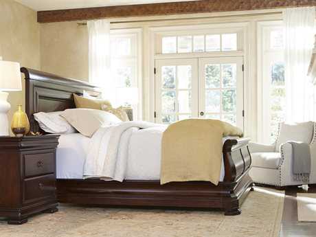 universal furniture reprise rustic cherry sleigh bed bedroom set