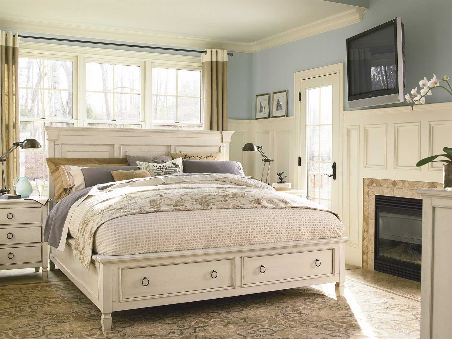Universal Furniture Summer Hill Cotton Panel Bed Bedroom Set