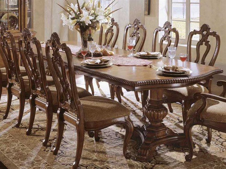 Universal Furniture Villa Cortina 130 L X 48 W Double Pedestal Dining Table