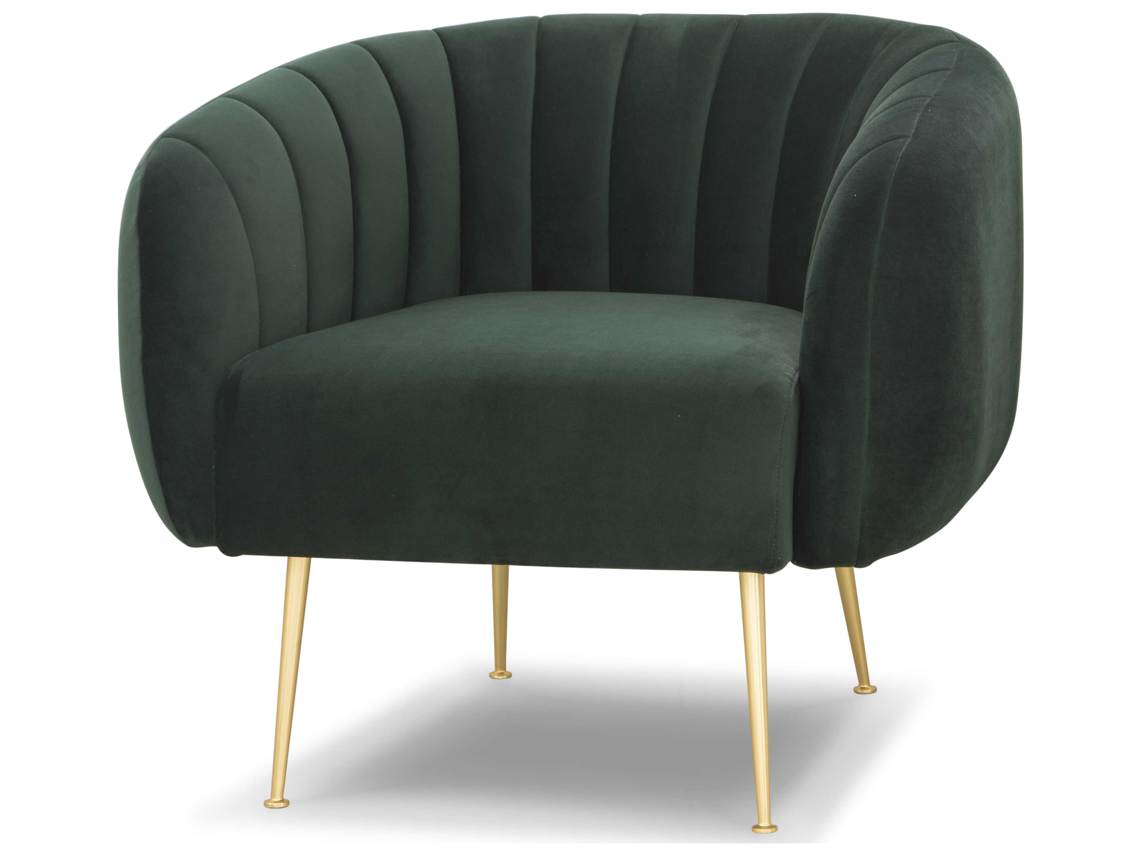 Urbia Channeled Dark Green Accent Chair URBVSDCHANCDGRE