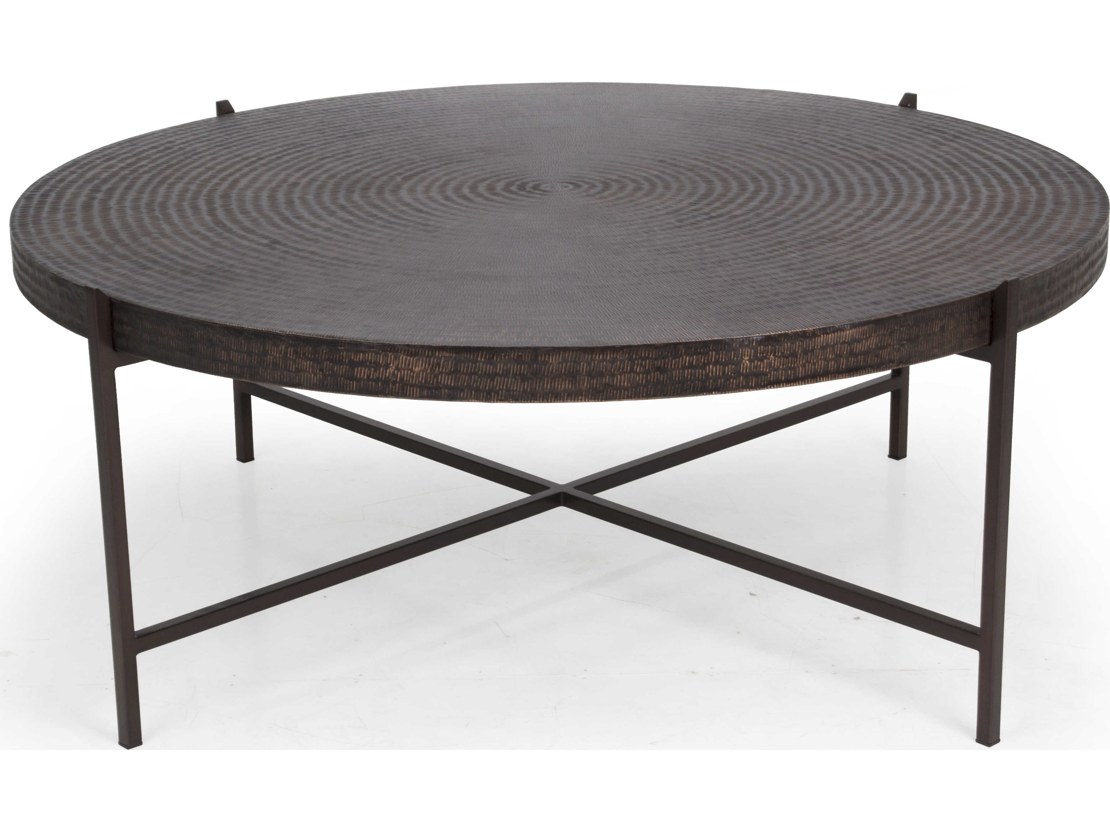 Urbia Sanskrit Antique Copper / Bronze 41'' Wide Round Coffee Table