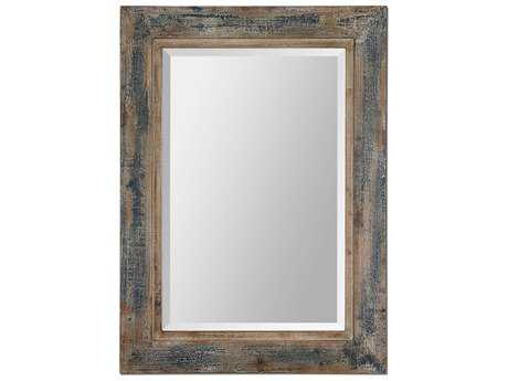 Uttermost Bozeman Distressed Blue Wall Mirror