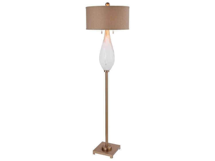 Uttermost Cardoni Gloss White / Metallic Golden Bronze 2 ...