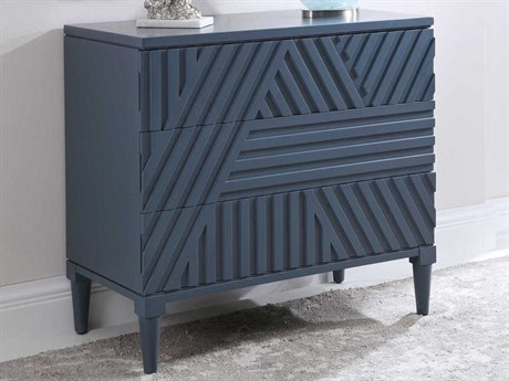 Uttermost Colby Deep Sea Blue Three Drawer Single Dresser 25383