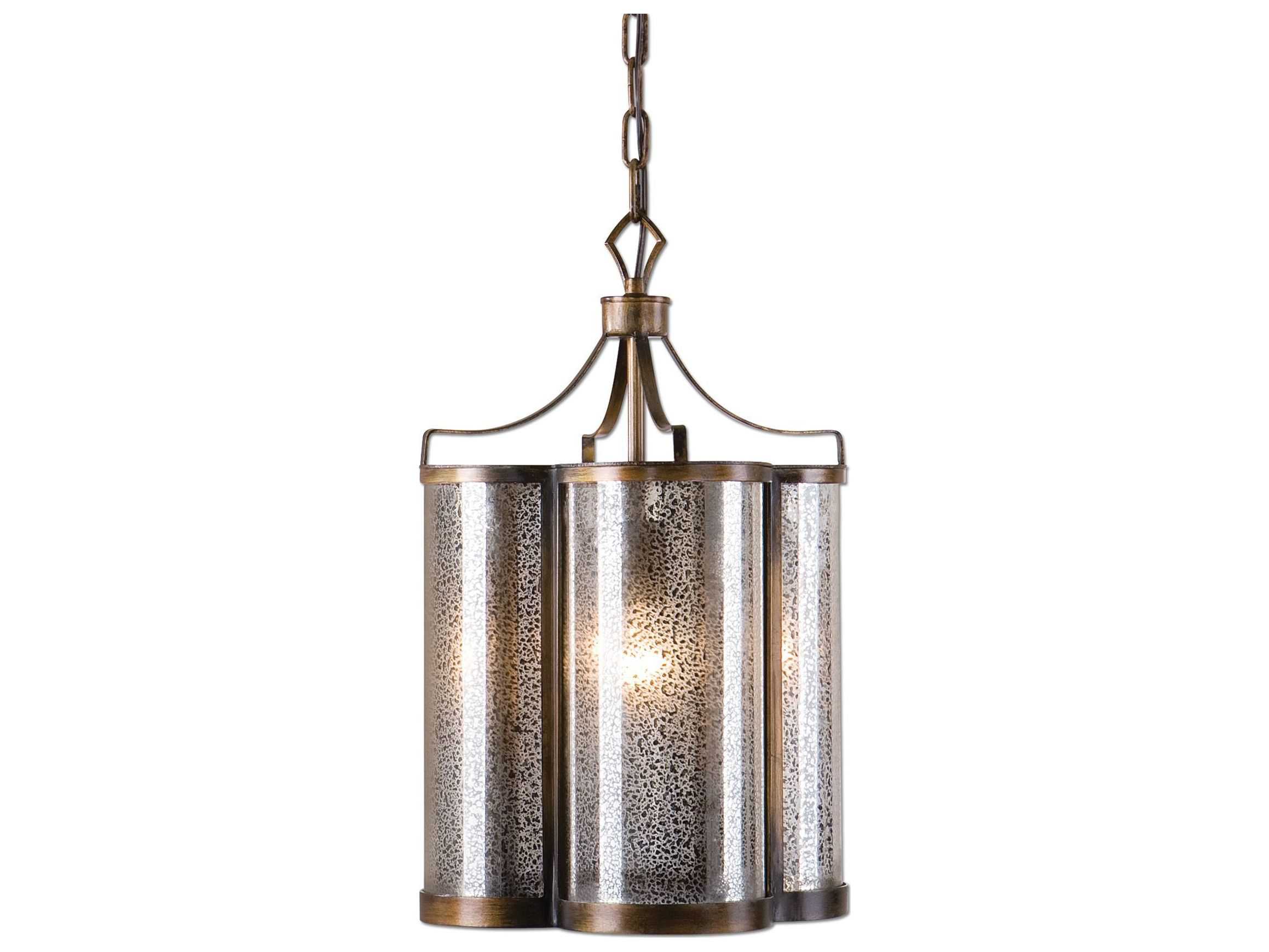 bronze kitchen mercury glass pendant light