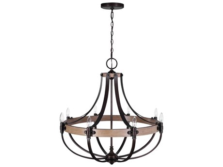 Uttermost Dubois 8-Light Bronze Candelabra Empire Chandelier