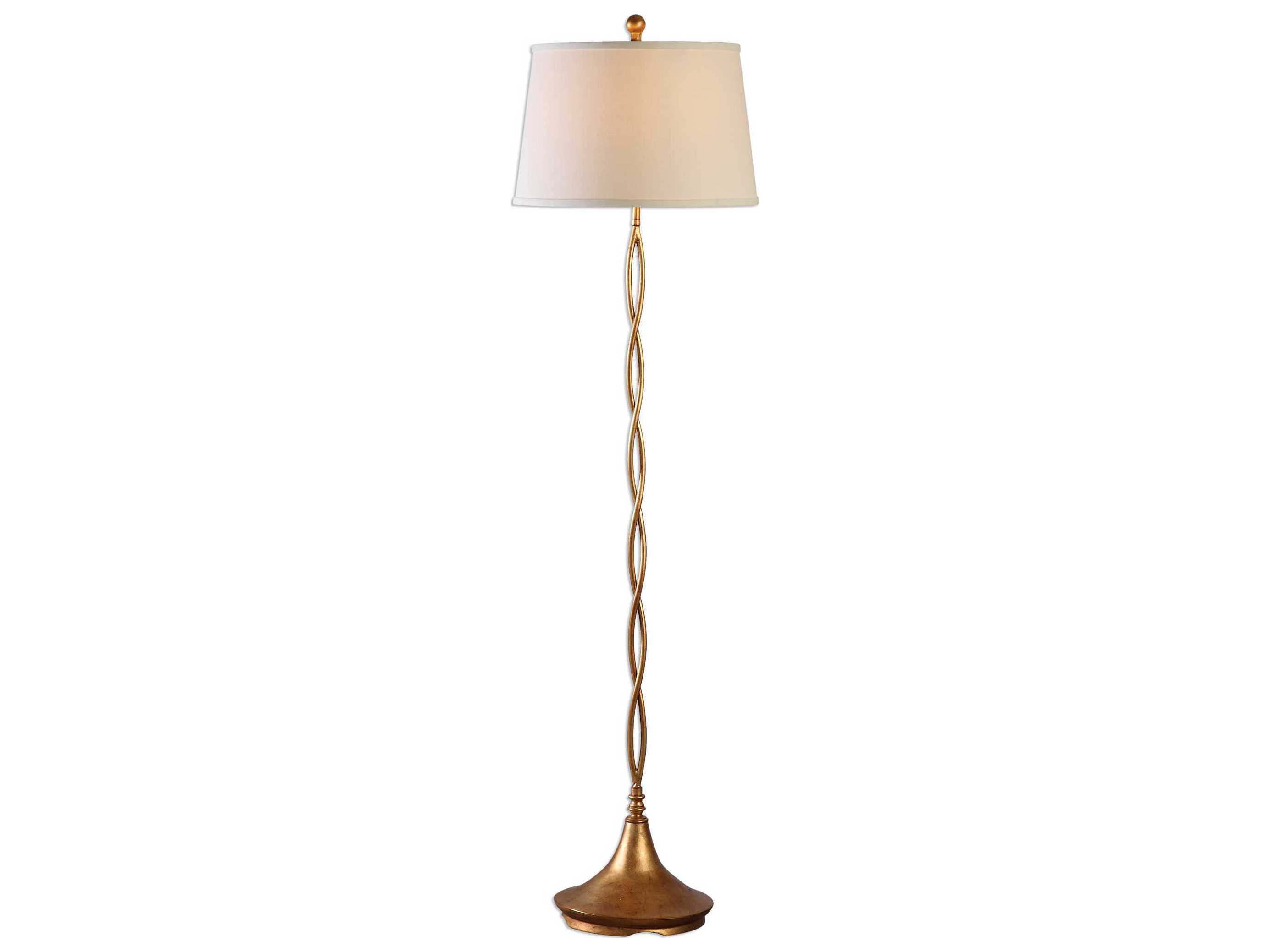 Uttermost Elica Antique Gold Leaf Floor Lamp UT28081