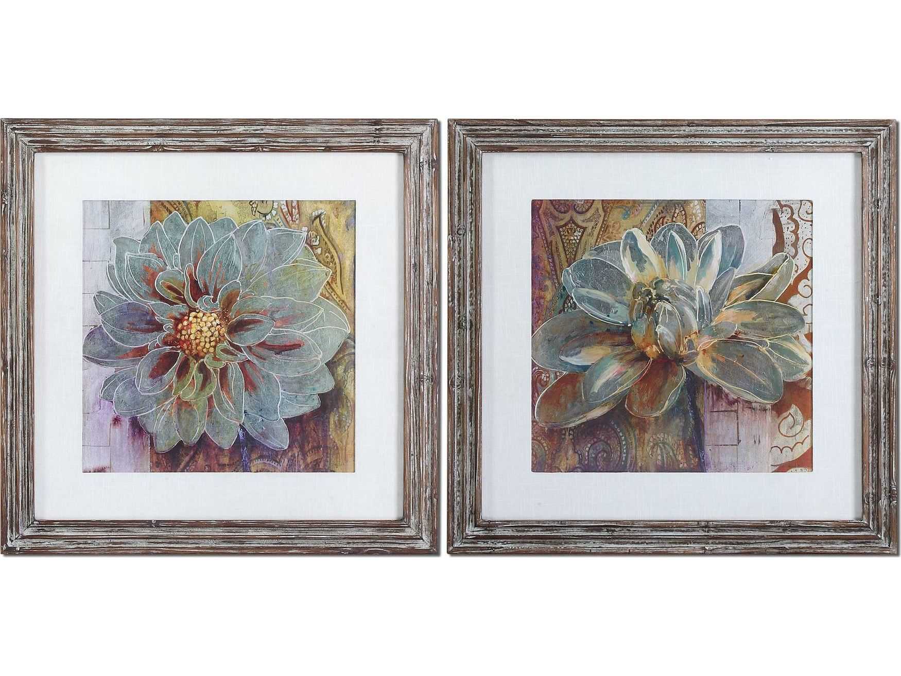 Uttermost Sublime Truth Floral Wall Art 2 Piece Set Ut34036