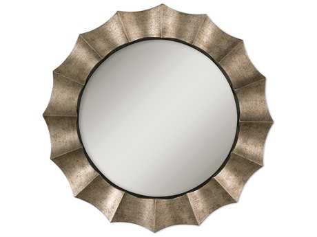 Uttermost Gotham Round U Antique Silver Wall Mirror