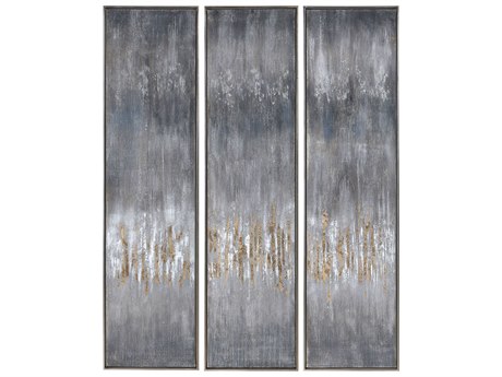 Uttermost Gray Canvas Wall Art Set of 3