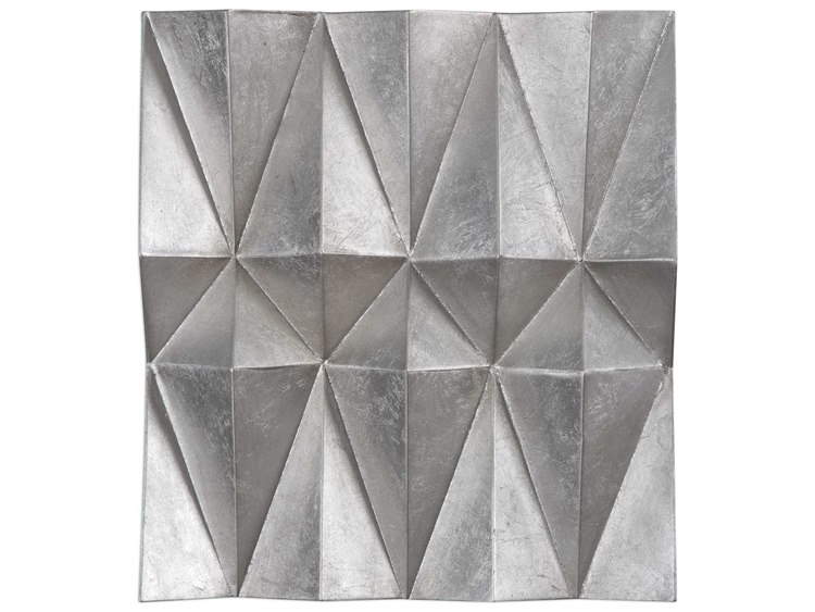 Uttermost Maxton Champagne Silver Leaf MultiFaceted Panels (Set of