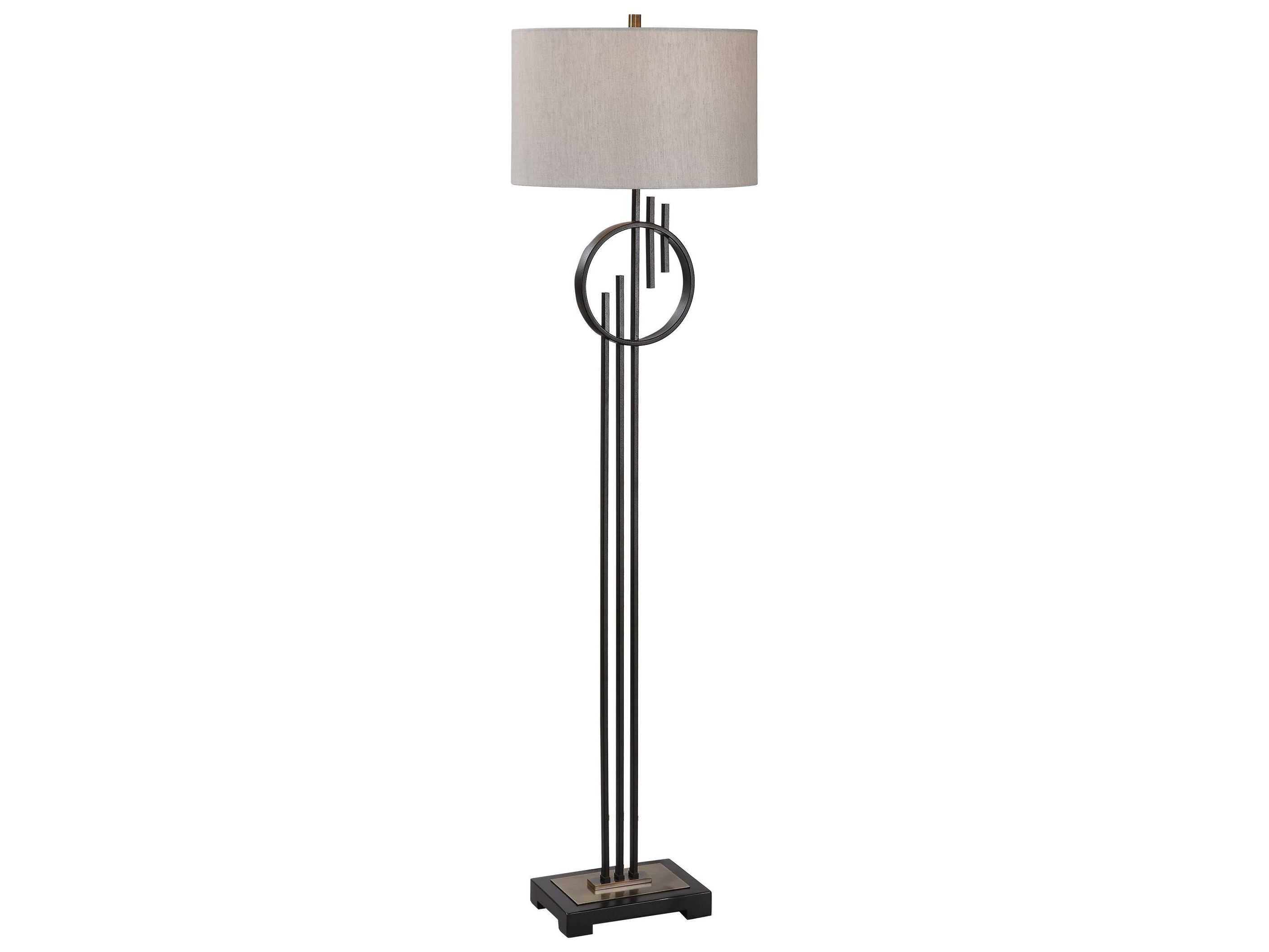 Uttermost Nealon Dark Bronze / Aged Brushed Brass Floor Lamp UT28192