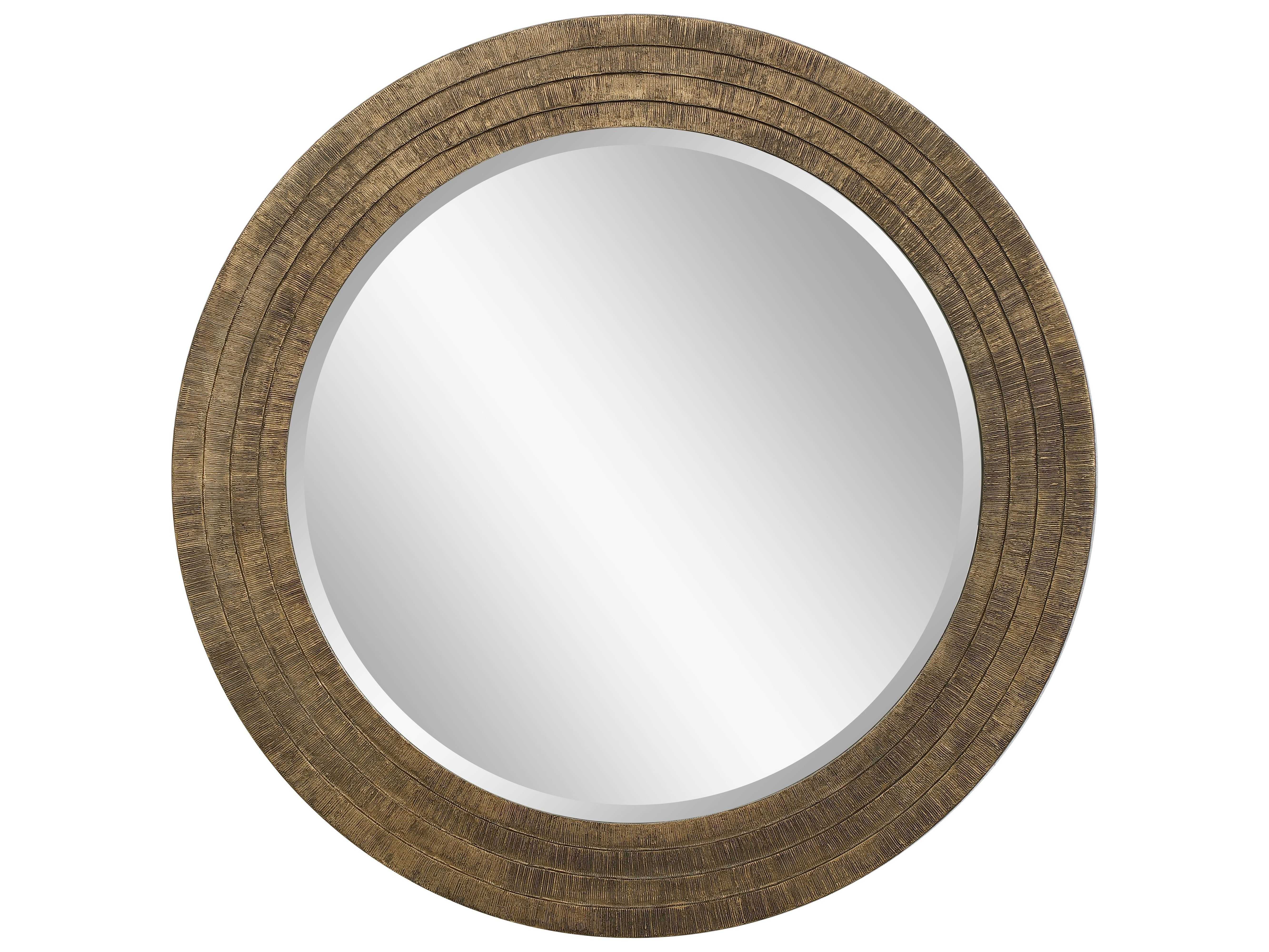 Uttermost Relic Aged Gold 36'' Wide Round Mirror UT09647