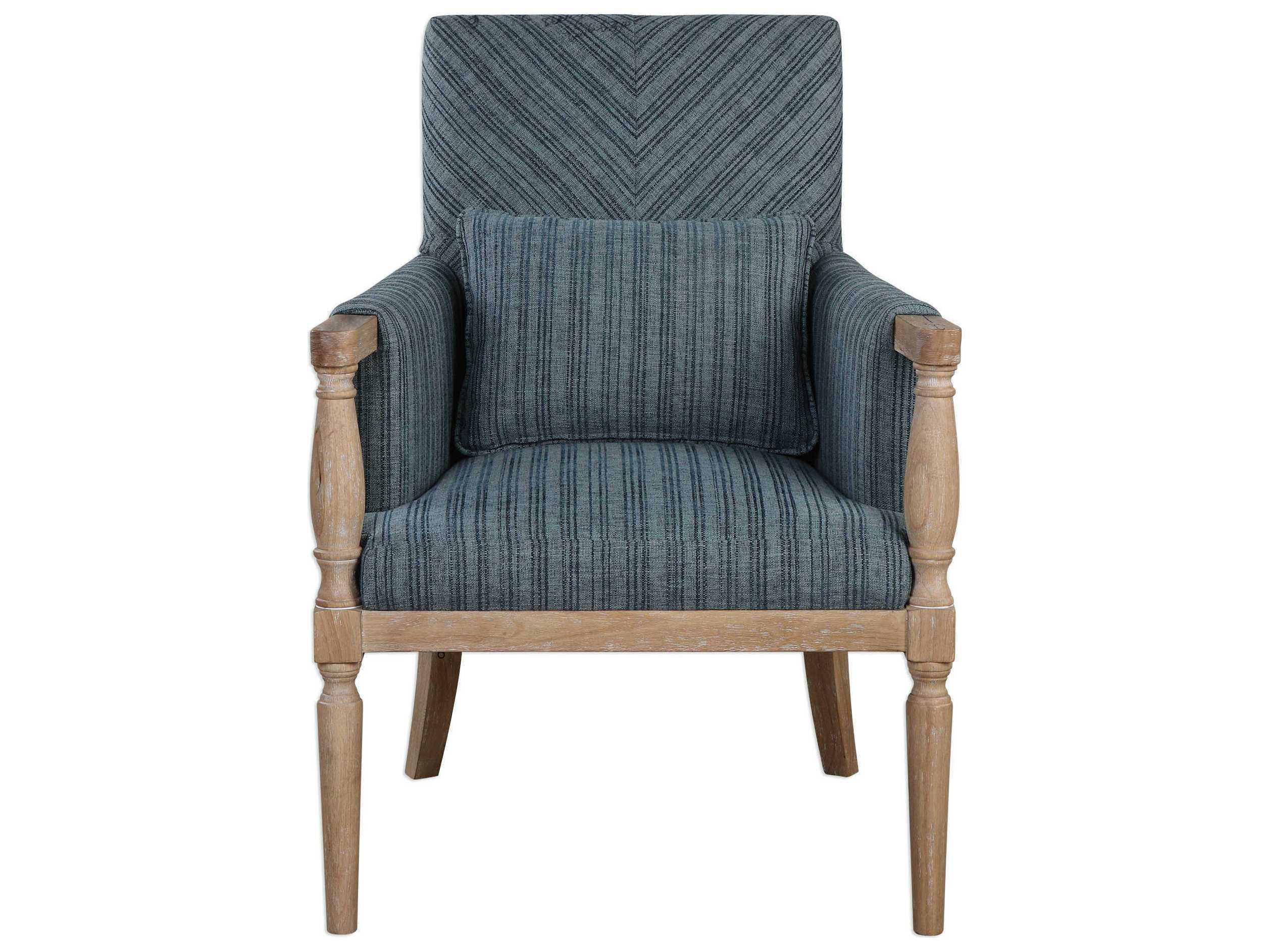 Uttermost Seamore Blue & Aqua Accent Chair UT23362