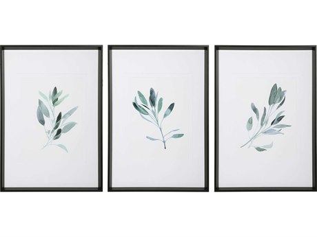Uttermost Simple Sage Canvas Wall Art Set of 3