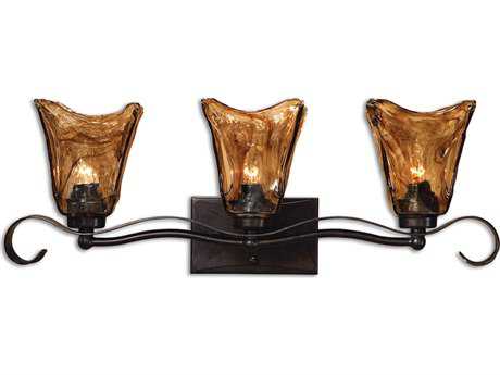 Uttermost Vetraio 3-Light Oil Rubbed Bronze Glass Vanity Light